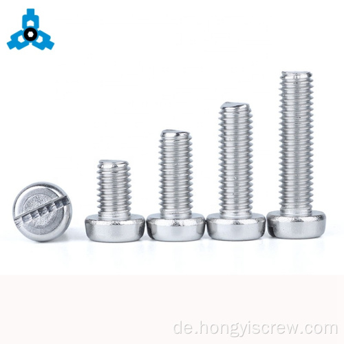 DIN 85 Grad4.8 Galvanzied Slotted Pan Head Screw